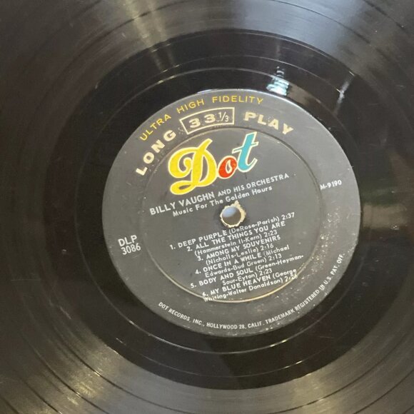 Billy Vaughn Music For The Golden Hours(Vinyl, 1957) Dot Records DLP 3086 Good - Picture 8 of 11